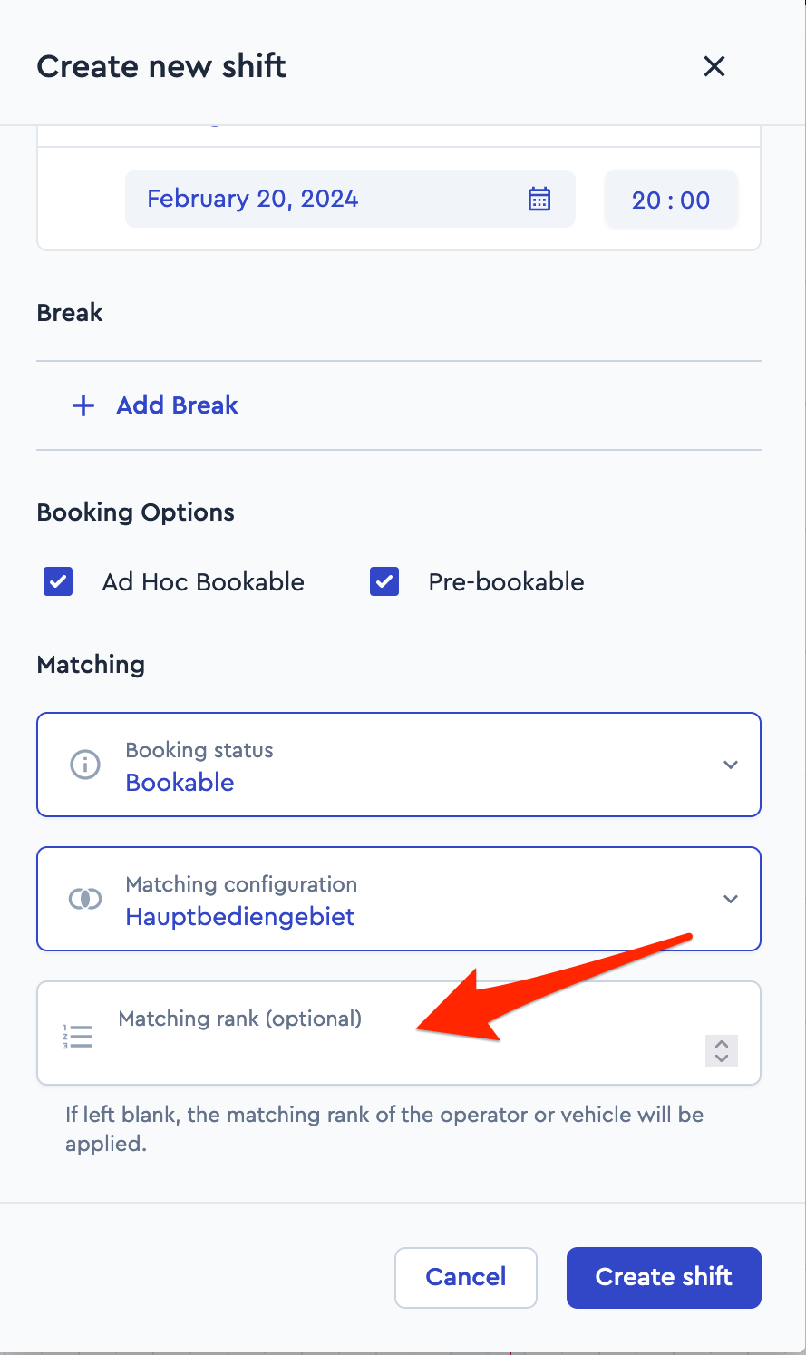 Matching rank task list